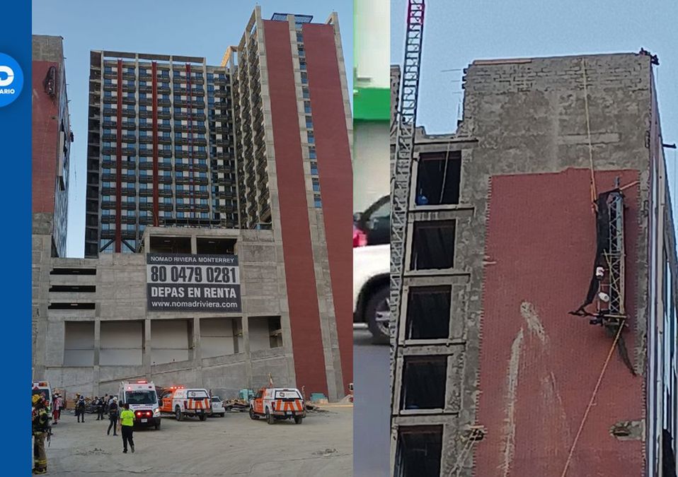 Trabajador muere al caer de 30 metros de altura en Monterrey | Israel Santacruz