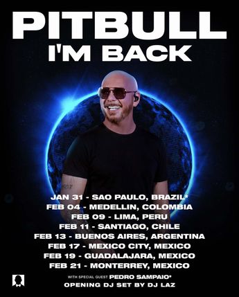 Gira de Pitbull por Latinoamérica en 2027. | Vía Pitbull