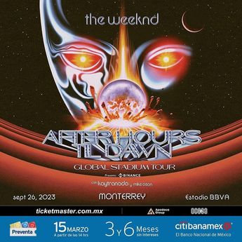 Preventa y venta de boletos para The Weekend. | Cortesía