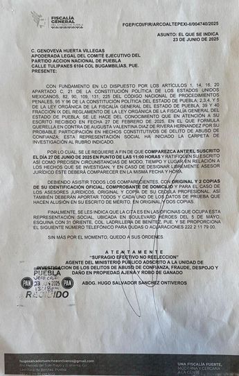 La denuncia data de junio del 2025 y fue realizada por Genoveva Huerta Villegas / Especial