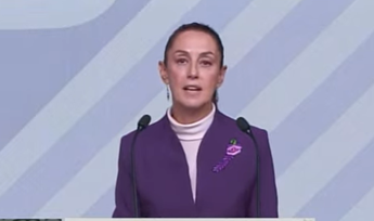 Claudia Sheinbaum durante el tercer debate presidencial