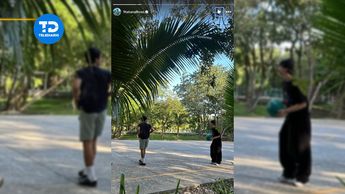 Tatiana Flores subió una historia de Marcelo jugando al basquetbol / Captura