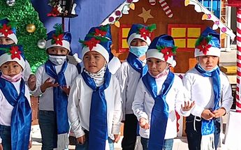 Realizan villancico intercultural en kínder en Cadereyta
