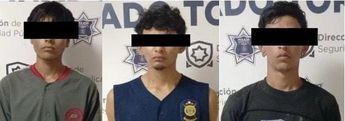 Los tres fueron trasladados y puestos a disposición del Juez Calificador en turno.