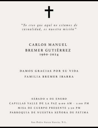 Velarán hoy a Carlos Bremer. | Cortesía