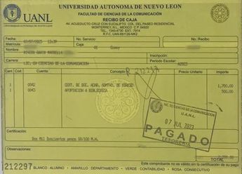 Costo de título de la UANL. | Especial