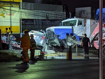 Accidente sobre Eloy Cavazos provoca tráfico lento. / Cortesía