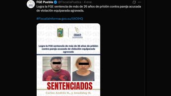 La pareja fue sentenciada por la violación de una niña de 4 años / FGE