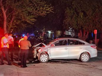 Escena del accidente vial en Monterrey. | Israel Santacruz