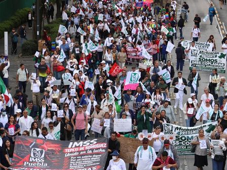 Marcha IMSS en CdMx HOY 30 de octubre.