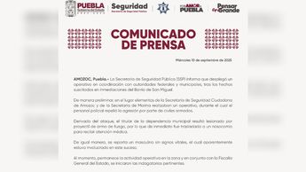 La SSP Estatal informó que uno de los presuntos agresores del titular de la SSC de Amozoc fue abatido durante el enfrentamiento | Gobierno de Puebla