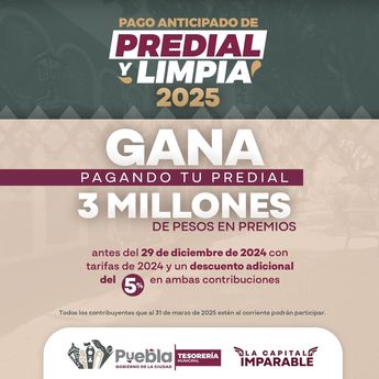 Hay varias opciones para pagar el predial en Puebla capital, aquí te decimos cuáles son / Ayuntamiento de Puebla