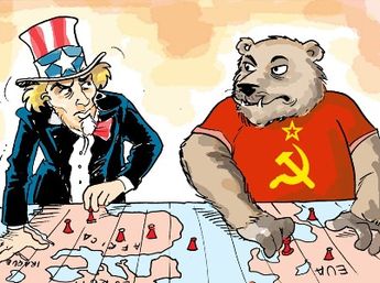 Expresión animada de la Guerra Fría, el juego geopolítico entre Estados Unidos y la Unión Soviética. | Archivo