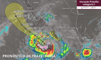 Trayectoria esperada del Huracán Priscila | Conagua
