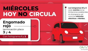 Hoy No Circula del Miércoles. | @CAMegalopolis