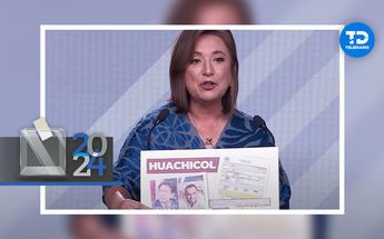 Xóchitl Galvez acusa a Mario Delgado de estar bajo investigación en el Tercer Debate Presidencial.