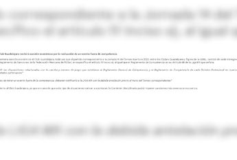 Comunicado FMF para Chivas por jugar en el Jalisco / CORTESÍA: FMF