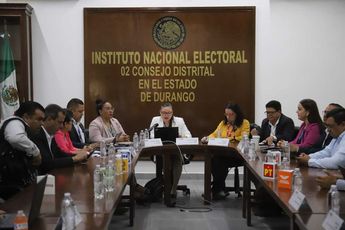 Realizan sesión permanente en el II Distrito Electoral del INE en Durango.