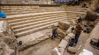 Escalones descubiertos donde estuvo Jesús