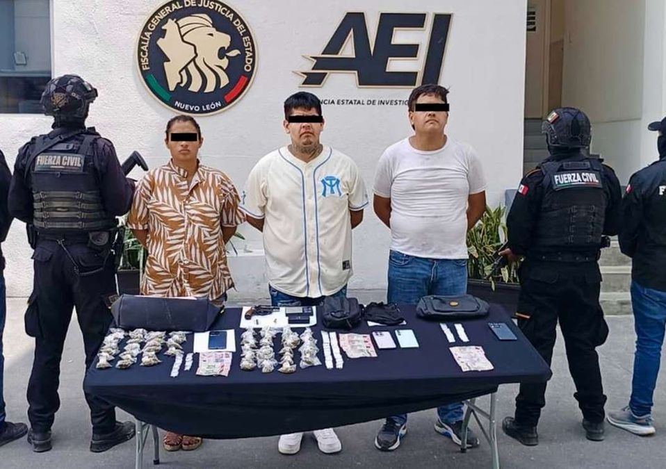 Los detenidos en Monterrey fueron identificados como José de 29, Ana de 23 y Pablo de 20 años de edad. | Cortesía