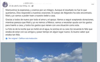 Esta fue la publicación de la mamá en redes sociales. | Especial
