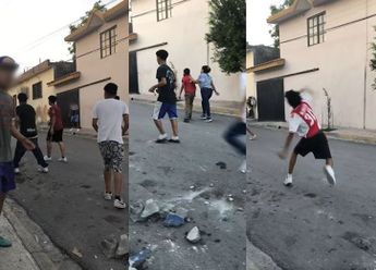 Imágenes del video de una pelea captada por una vecina del sector. | Cortesía