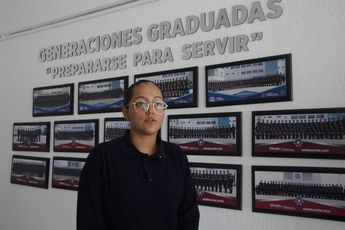 Jimena Loayza cuenta que desde pequeña admira a los elementos de seguridad / Melanie Torres