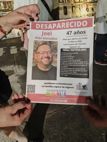 Cartel de búsqueda de Joel Díaz. | Gloria Reza