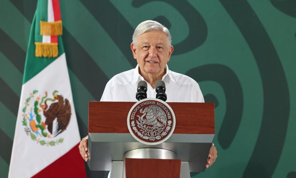 López Obrador durante conferencia de prensa matutina. | Cortesía