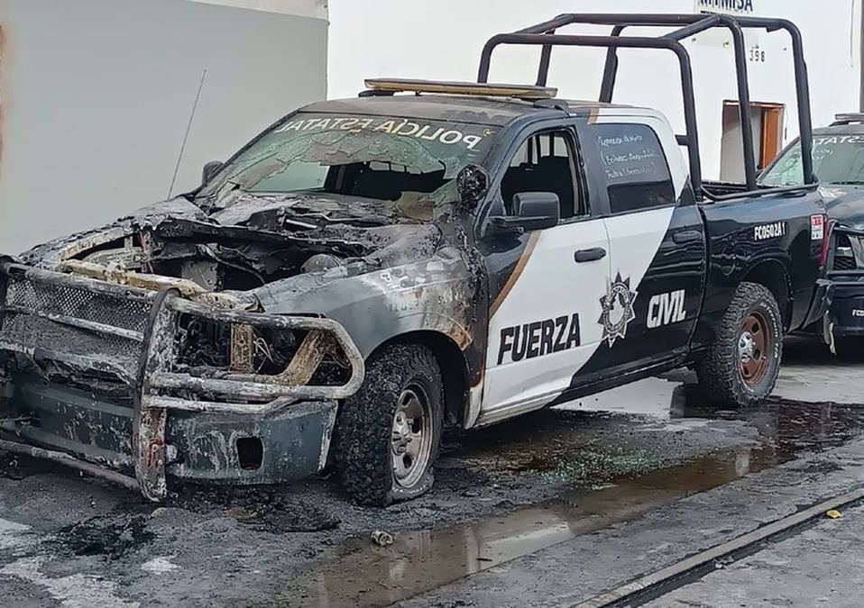 El incidente ocurrió en patrulla de Fuerza Civil en espera de su reparación. | Israel Santacruz