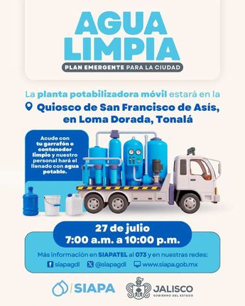 La planta potabilizadora pretende apoyar con agua limpia a comunidades con reporte de contaminación en el suministro. | Gobierno de Jalisco