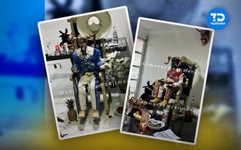 Diablos vestidos de charros en altar encontrado en la GAM / @c4jimenez