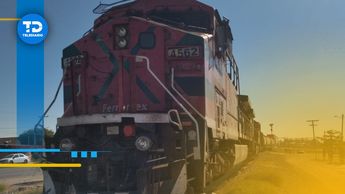 Tren del que un migrantes lamentablemente cayó y perdió la vida en la ciudad de Gómez Palacio.
