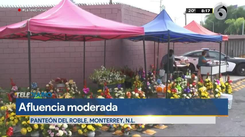 Se registra poca afluencia en panteón del Roble en Monterrey  
