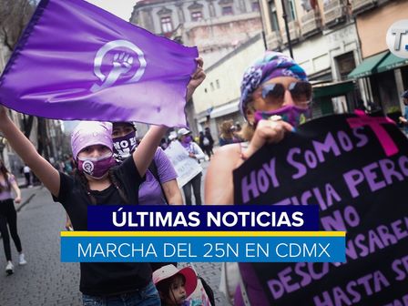 Mujeres marchan en la CdMx por el 25N / Araceli López