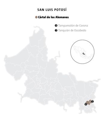 Se disputan SLP tres cárteles y tres bandas regionales: Sedena. Gráfico