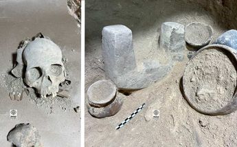 Huesos y objetos de épocas prehispánicas fueron encontrados en la tumba ubicada en San Juan Ixcaquixtla / INAH