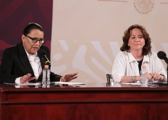 Rosa Isela Rodríguez y Sara Irene Herrerías, fiscal de Derechos Humanos ofrecieron una conferencia de prensa /Jesús Quintanar
