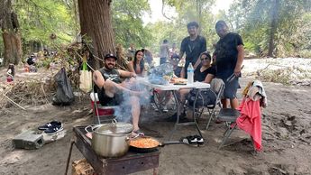 Familias acudieron al río Ramos para hacer carnita asada. | Ángel Mercado