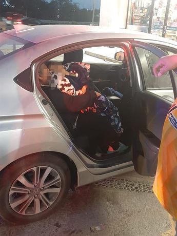 Menor fue atendido por un oficial de policía y posteriormente fue trasladado a un hospital. | Cortesía