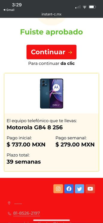 Solicitud de crédito en Oxxo