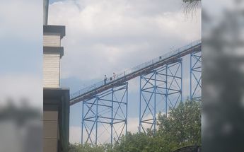 Los visitantes bajaron por una escalera / Cortesía.