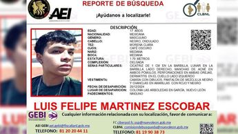 Luis Felipe Martínez Escobar desapareció en García, Nuevo León desde diciembre.| Especial