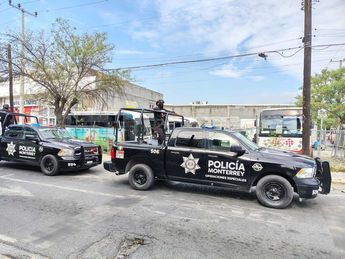 Movilización de elementos de la Policía de Monterrey. | Agustín Martínez