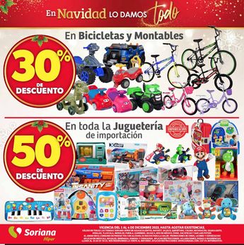 Soriana pone descuentos jueguetería por Navidad 2023