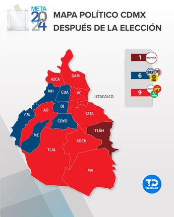 Así quedó el mapa luego de las elecciones del 2 de junio de 2024 / Sam Martínez