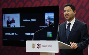 Martí Batres en conferencia de prensa/ Leonardo Lugo