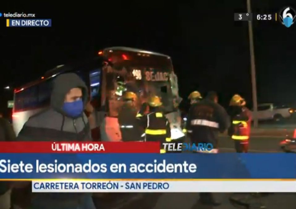 Laguna. Choque entre dos camiones deja 7 lesionados