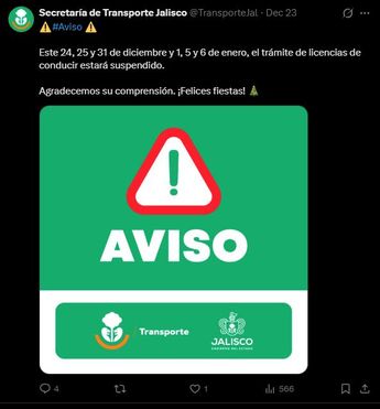 Horarios de la Secretaría de Transporte de Jalisco. | Setran