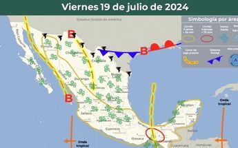 Clima en México para el viernes 19 julio